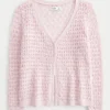 Cardigan à manches trois-quarts style crochet Cardigan à manches trois-quarts style crochet
