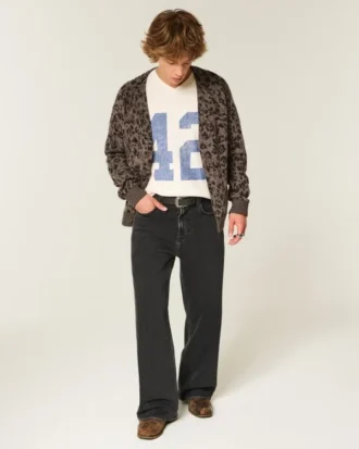 Cardigan à motif carré