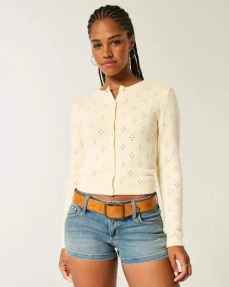 Cardigan à œillets