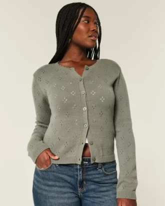 Cardigan à œillets