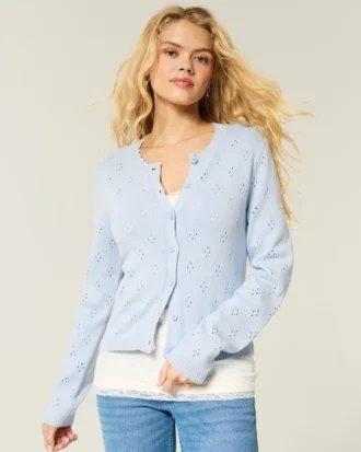 Cardigan à œillets
