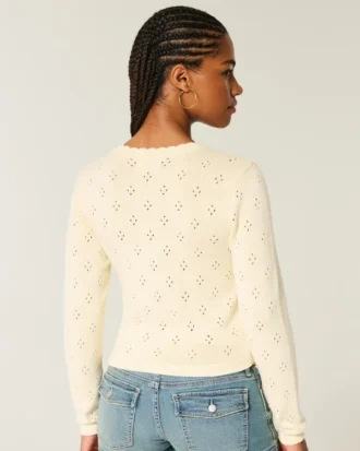 Cardigan à œillets