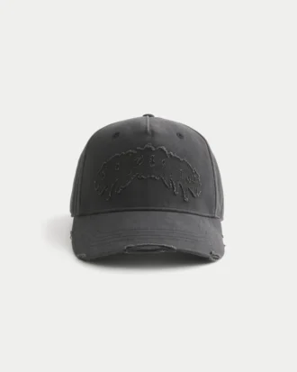 Casquette de baseball à appliques vieillies
