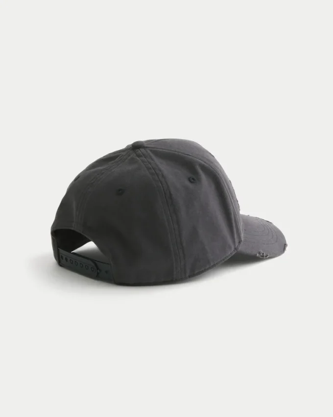 Casquette de baseball à appliques vieillies