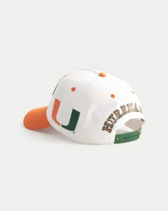 Casquette de baseball avec motif graphique des Hurricanes de l&rsquo;université de Miami