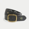 Ceinture en cuir vegan à œillets Sunburst