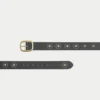 Ceinture en cuir vegan à œillets Sunburst