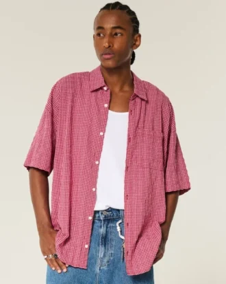 Chemise ample à manches courtes