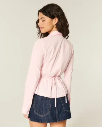 Chemise boutonnée avec empiècement en dentelle