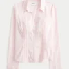 Chemise boutonnée avec empiècement en dentelle Chemise boutonnée avec empiècement en dentelle