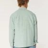 Chemise boutonnée en lin mélangé Chemise boutonnée en lin mélangé