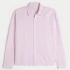 Chemise boutonnée en lin mélangé Chemise boutonnée en lin mélangé