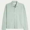 Chemise boutonnée en lin mélangé Chemise boutonnée en lin mélangé