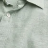 Chemise boutonnée en lin mélangé Chemise boutonnée en lin mélangé