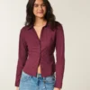 Chemise boutonnée en popeline extensible Chemise boutonnée en popeline extensible