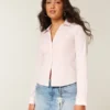 Chemise boutonnée en popeline extensible Chemise boutonnée en popeline extensible