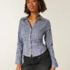 Chemise boutonnée en popeline extensible Chemise boutonnée en popeline extensible