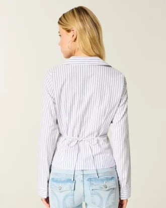 Chemise boutonnée en popeline extensible