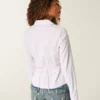 Chemise boutonnée en popeline extensible Chemise boutonnée en popeline extensible