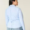 Chemise boutonnée en popeline extensible Chemise boutonnée en popeline extensible