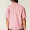 Chemise courte à manches courtes en lin mélangé Chemise courte à manches courtes en lin mélangé