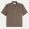Chemise courte à manches courtes et motif texturé Chemise courte à manches courtes et motif texturé
