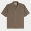 Chemise courte à manches courtes et motif texturé Chemise courte à manches courtes et motif texturé