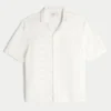 Chemise courte à manches courtes et motif texturé Chemise courte à manches courtes et motif texturé