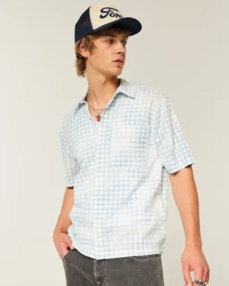 chemise courte manches courtes et poches 1 4 330x413 - Chemise courte &agrave; manches courtes et poches