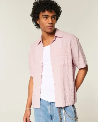 Chemise courte à manches courtes et poches