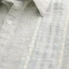 Chemise courte à manches courtes et rayures texturées