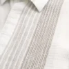 Chemise courte à manches courtes et rayures texturées