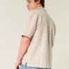 Chemise courte à manches courtes style crochet