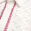 Chemise courte à manches courtes style crochet Chemise courte à manches courtes style crochet