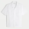Chemise décontractée à manches courtes et boutons sur toute la longueur