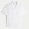 Chemise décontractée à manches courtes et boutons sur toute la longueur