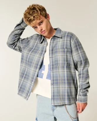Chemise en flanelle carrée