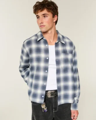 Chemise en flanelle carrée