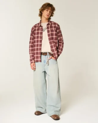 Chemise en flanelle carrée