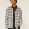 Chemise en flanelle à doublure thermique et coupe carrée Chemise en flanelle à doublure thermique et coupe carrée