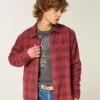 Chemise en flanelle à doublure thermique et coupe carrée Chemise en flanelle à doublure thermique et coupe carrée