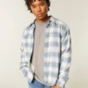 Chemise en flanelle à doublure thermique et coupe carrée Chemise en flanelle à doublure thermique et coupe carrée