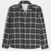 Chemise en flanelle à doublure thermique et coupe carrée Chemise en flanelle à doublure thermique et coupe carrée