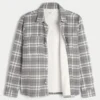 Chemise en flanelle à doublure thermique et coupe carrée Chemise en flanelle à doublure thermique et coupe carrée