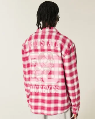 Chemise en flanelle à motif graphique Buckeyes de l&rsquo;université d&rsquo;État de l&rsquo;Ohio