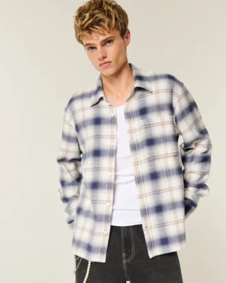 Chemise en flanelle à motif graphique Wolverines de l&rsquo;université du Michigan