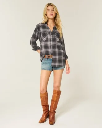 Chemise en flanelle oversize