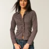 Chemise en popeline stretch style smoking Chemise en popeline stretch style smoking