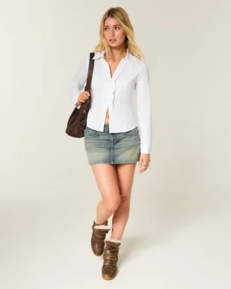 Chemise en popeline stretch style smoking Chemise en popeline stretch style smoking