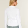 Chemise en popeline stretch style smoking Chemise en popeline stretch style smoking